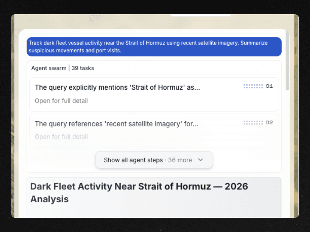 Klarety Fury spatial AI coding agent writing and running geospatial analysis code in an isolated on-demand GPU sandbox